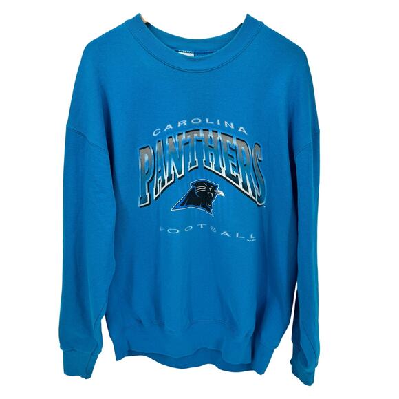 Carolina Panthers Sweatshirt Mens XXL Blue 1995 Vintage USA Salem Sportswear Tag - Picture 1 of 8